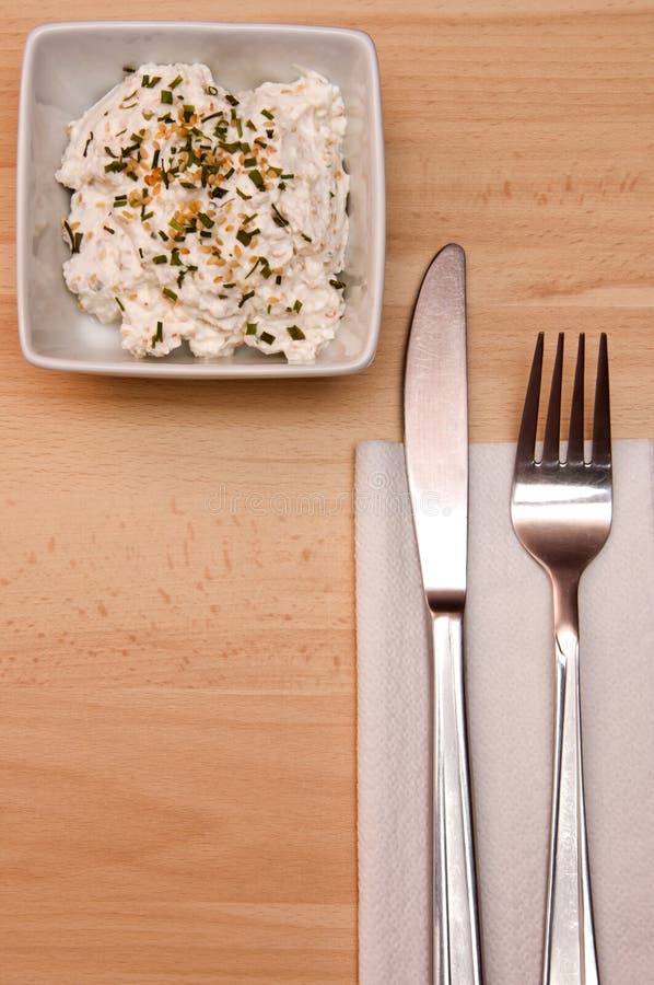 Cheese sesame salad stock photography