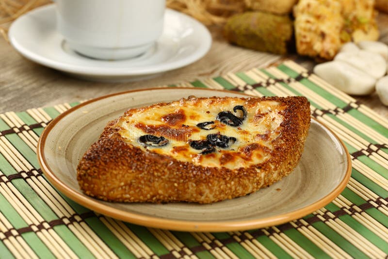 Cheese sesame simit stock image