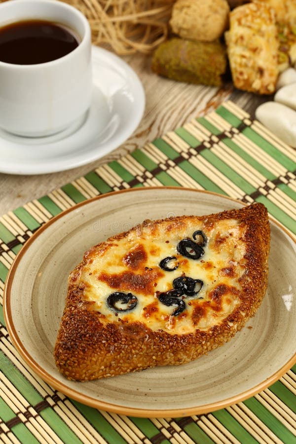 Cheese sesame simit royalty free stock images