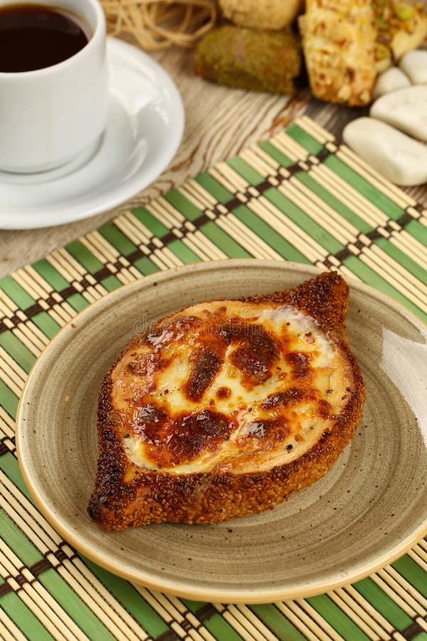 Cheese sesame simit royalty free stock images