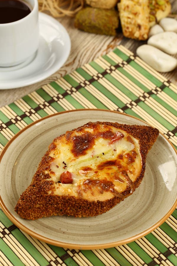 Cheese sesame simit stock images