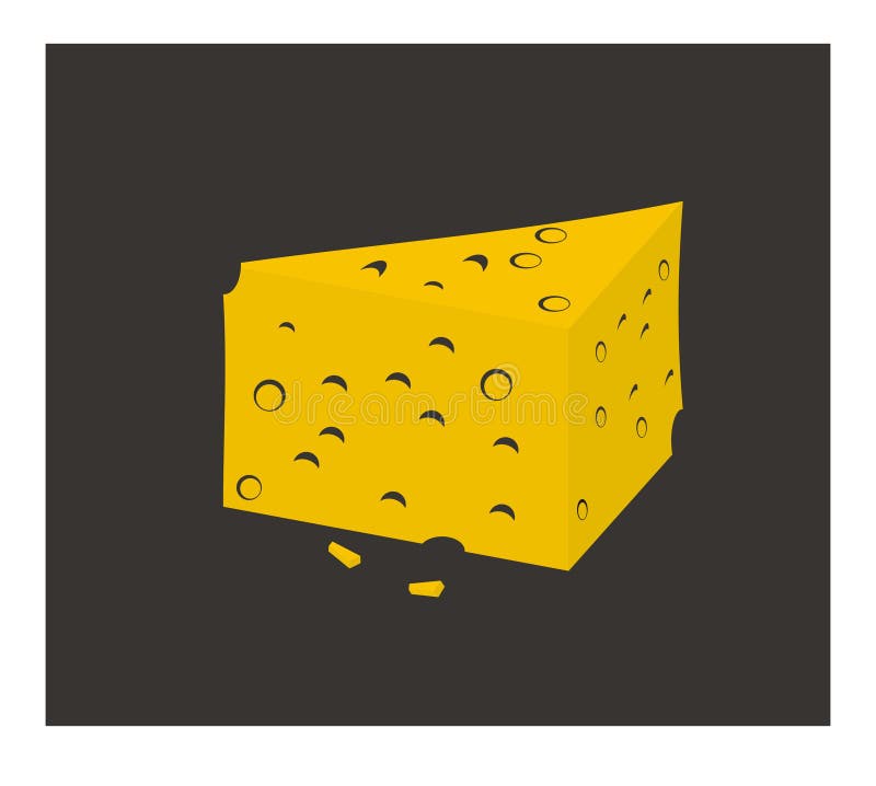 Cheese Slice Simple Illustration Stock Vector Illustration of