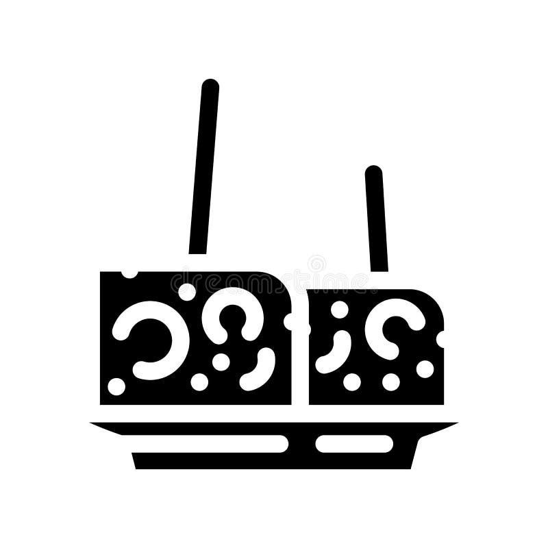 Cheese snack for wine glyph icon vector illustration royalty free illustration