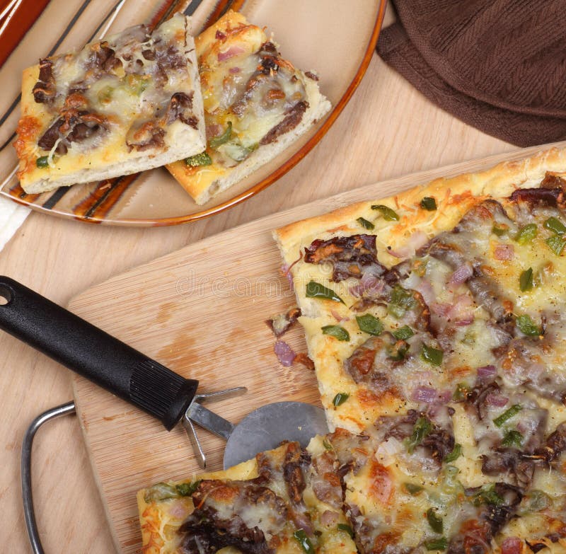 Cheese Steak Pizza