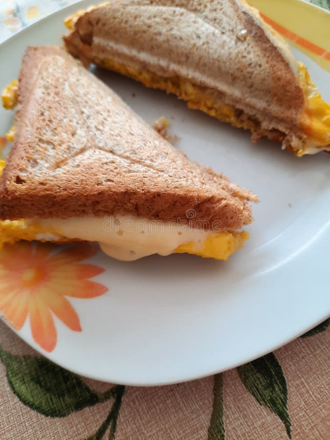 Cheese toast sandwich stock image. Image of buttercream 239853481