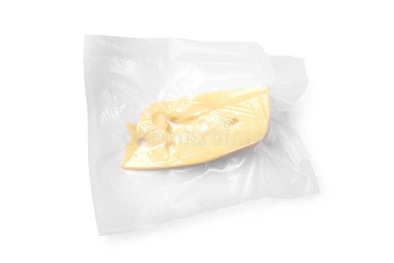 Cheese in Vacuum Pack Isolated on White Stock Photo Image of health
