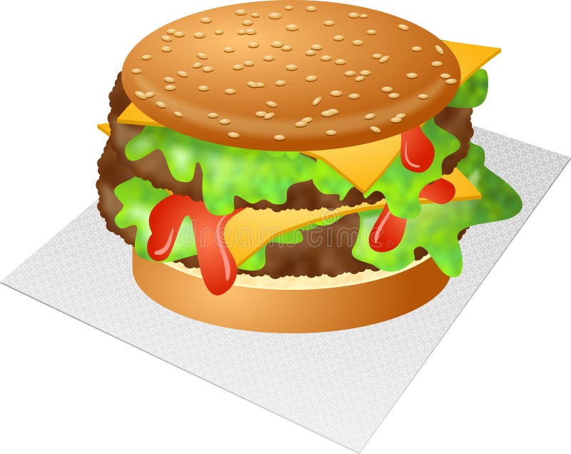 Cheeseburger ilustración del vector