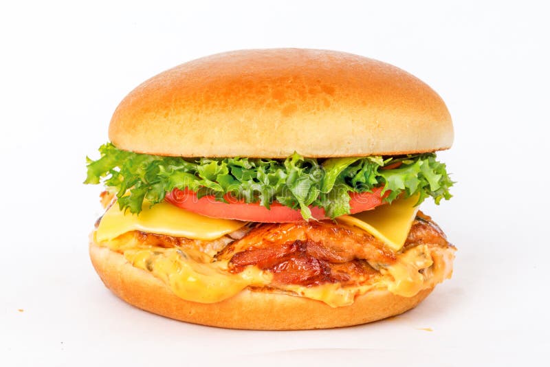 Sesame Bun Cheeseburger With Juicy Beef Patties And Fresh Salad