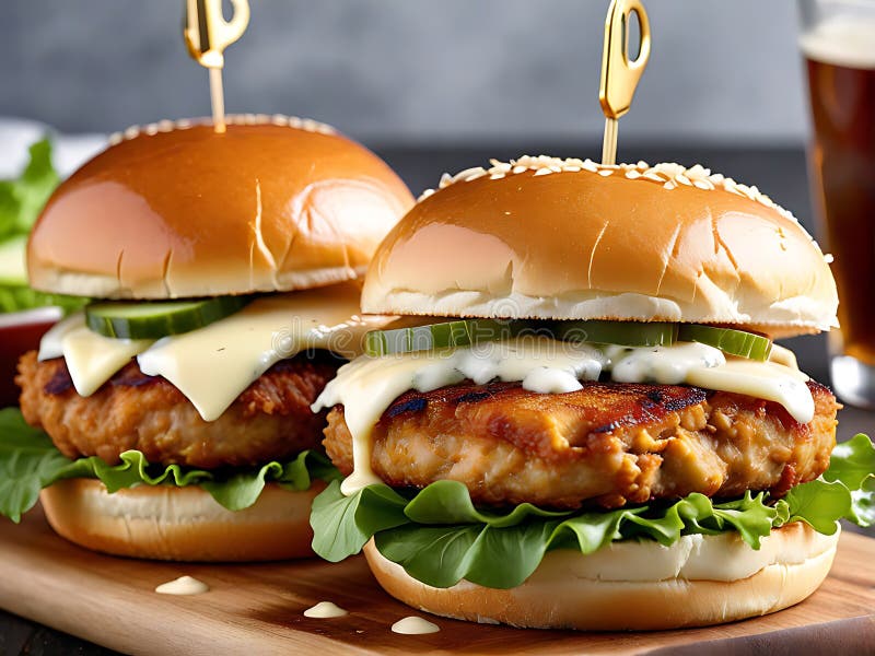 Cheeseburger Clássico e Delicioso com Batatas Fritas ilustração do vetor