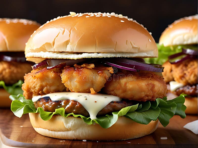 Cheeseburger Clássico e Delicioso com Batatas Fritas ilustração royalty free