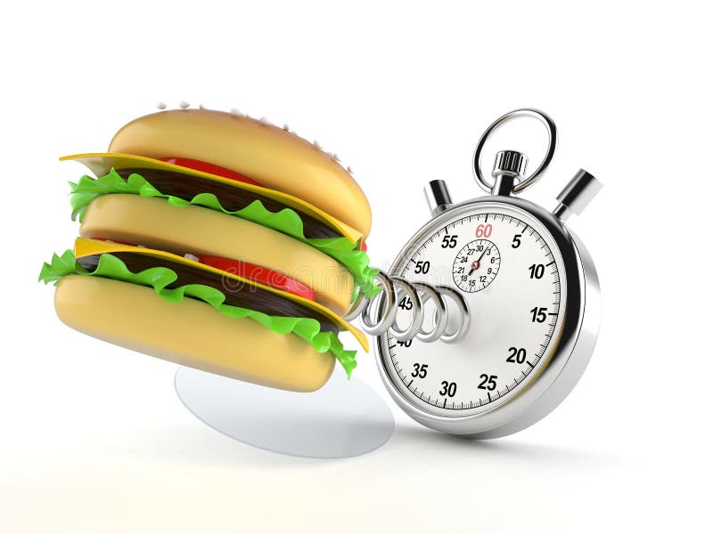 Precision Burger a Detailed Illustration of Fresh Food Stock