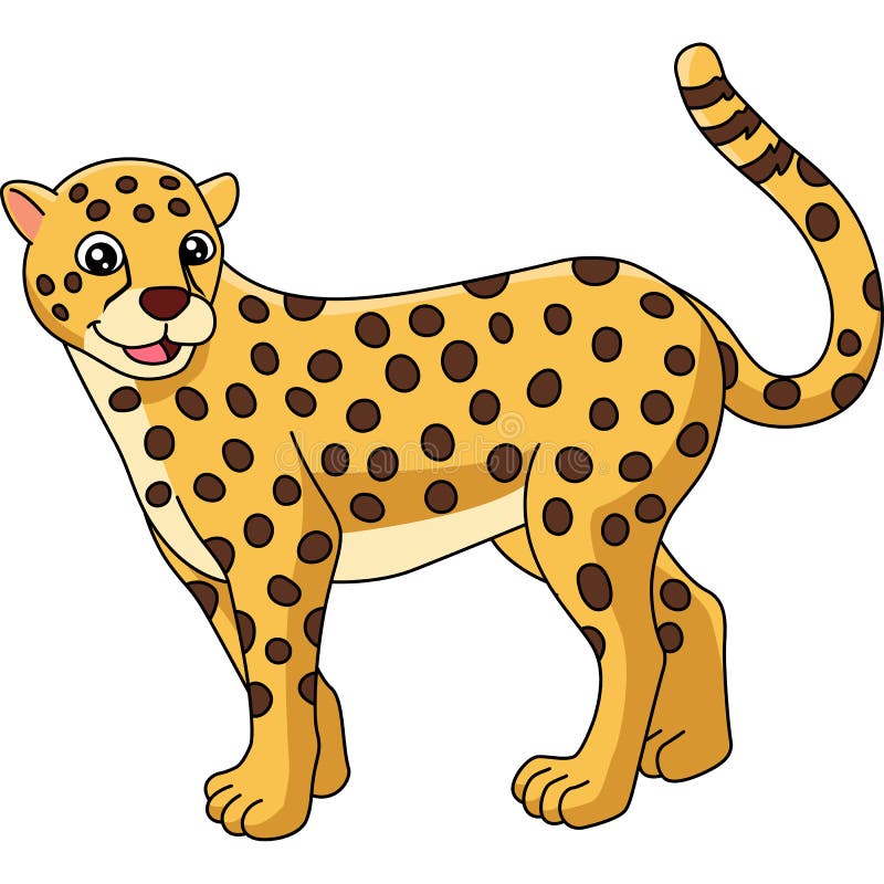 Cheetah Cartoon Clipart Vector Illustration Stock Vector - Illustration ...