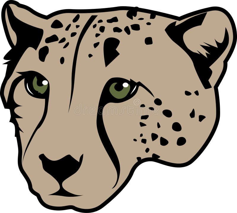 Cheetah head - mascot emblem for sport team Vector Image