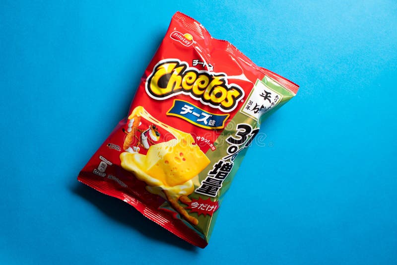 Cheetos formerly styled as Chee-tos until 1998 is brand of cheese-flavored puffed cornmeal snacks made by Frito-Lay, subsidiary of PepsiCo. Cheetos formerly styled as Chee-tos until 1998 is brand of cheese-flavored puffed cornmeal snacks made by Frito-Lay, subsidiary of PepsiCo