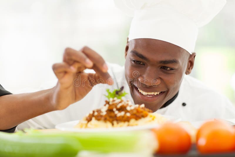 Chef afro-américain photographie stock Chef afro-américain photographie stock