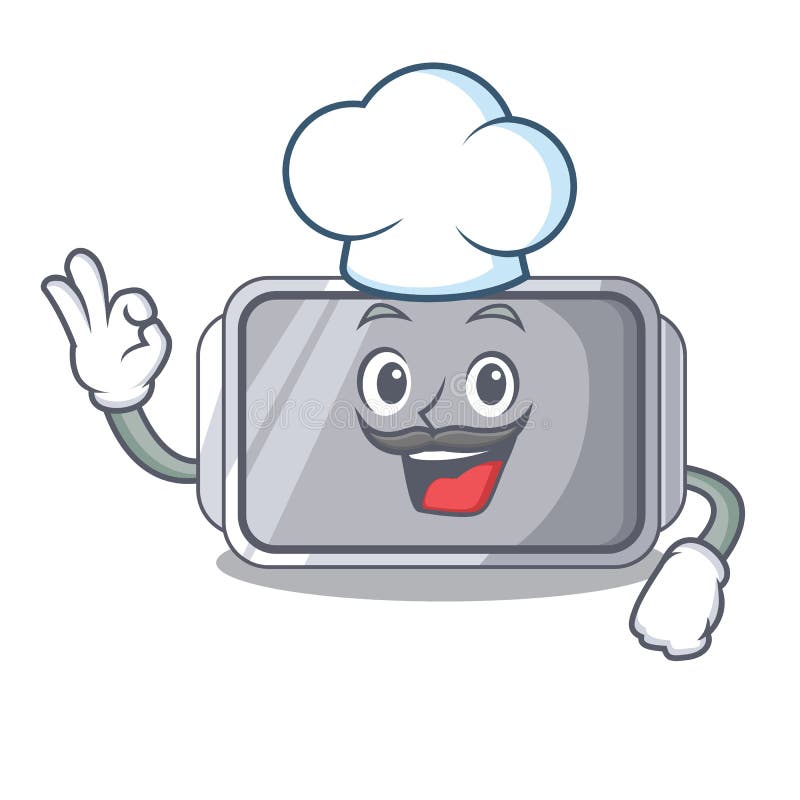 Chef baking pizza stock vector. Illustration of bake, burn 7872616