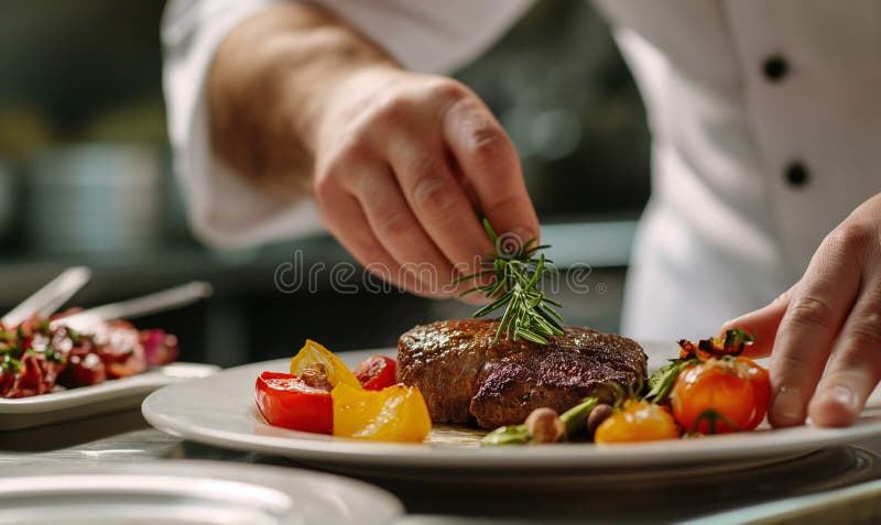 Chef Cook Food Steak Resteraunt Kitchen Concept