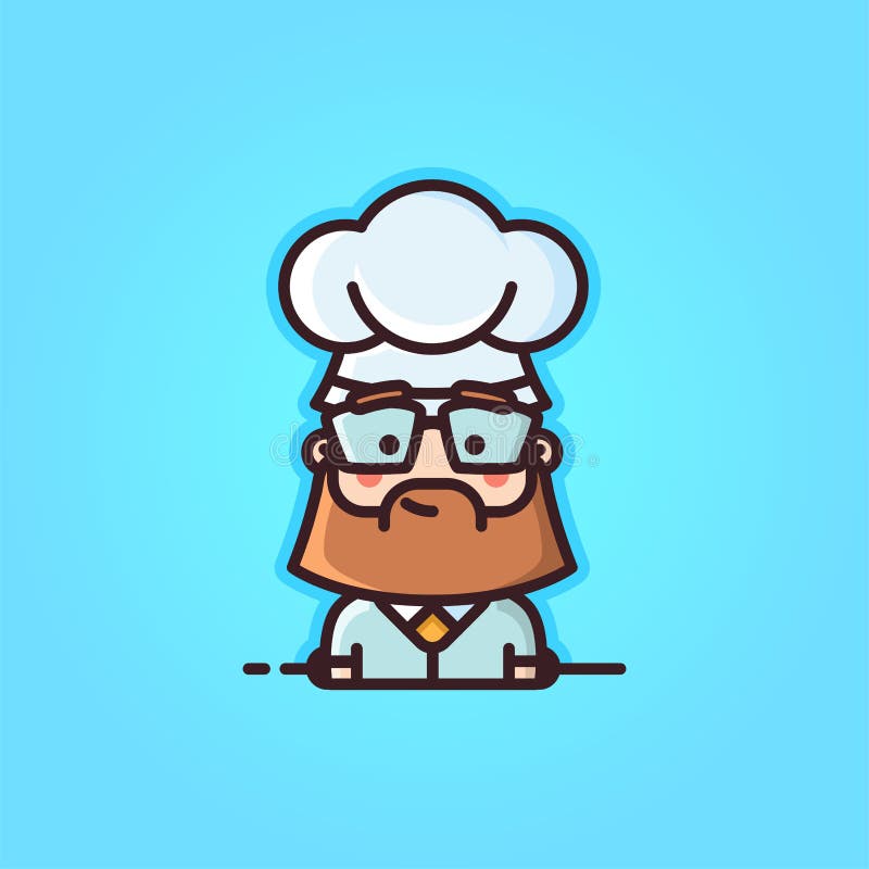 Chef cooking mascot vector illustration