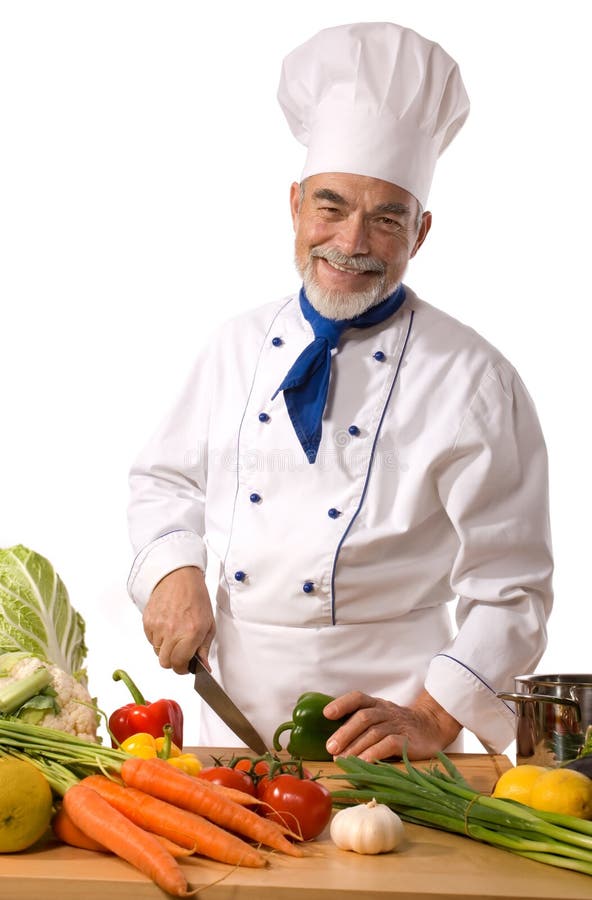 Chef cutting vegetables stock image. Image of appetizer - 7120573