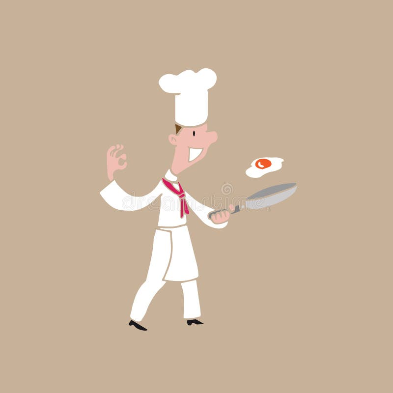 Chef de personnes faisant cuire l'homme aucune ligne illustration libre de droits Chef de personnes faisant cuire l'homme aucune ligne illustration libre de droits