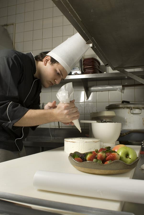 Chef Decorating Cake