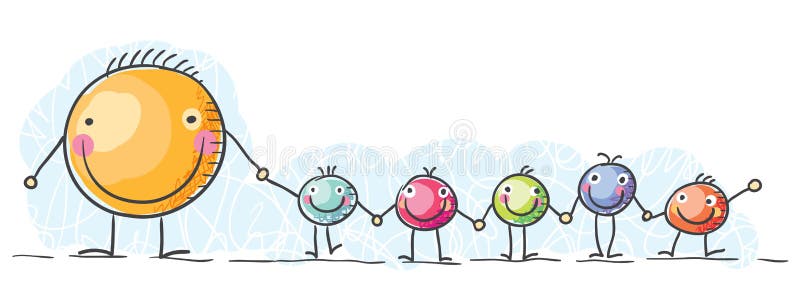Chef et ses disciples illustration libre de droits Chef et ses disciples illustration libre de droits