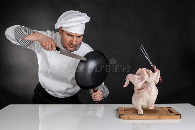 Chef Fighting lizenzfreies stockfoto Chef Fighting lizenzfreies stockfoto