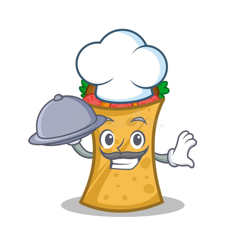  Chef  Kebab  Cartoon stock vector Illustration of cook 