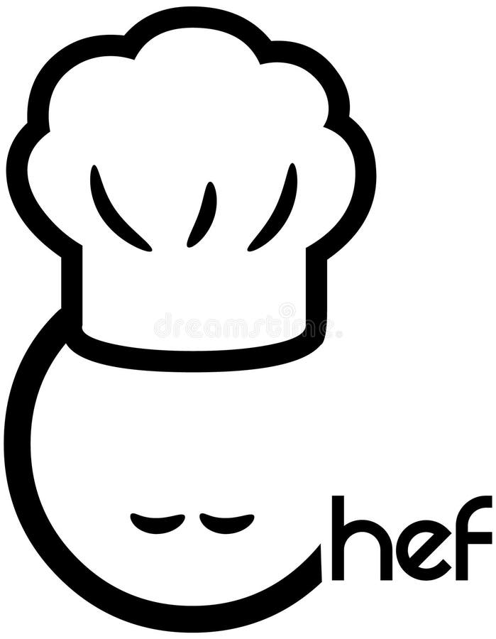 Ilustraciones de disenador cocinero un sombrero aislado sobre fondo blanco.