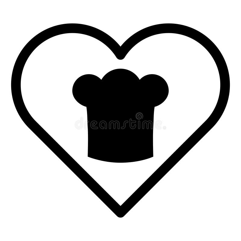 Chef hat and heart stock vector. Illustration of love - 167255295