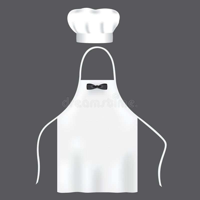Chef hat, kitchen apron stock vector. Illustration of textile 114635817