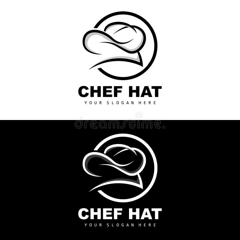 Chef Hat Logo, Restaurant Chef Vector, Design for Restaurant, Catering, Deli, Bakery Stock
