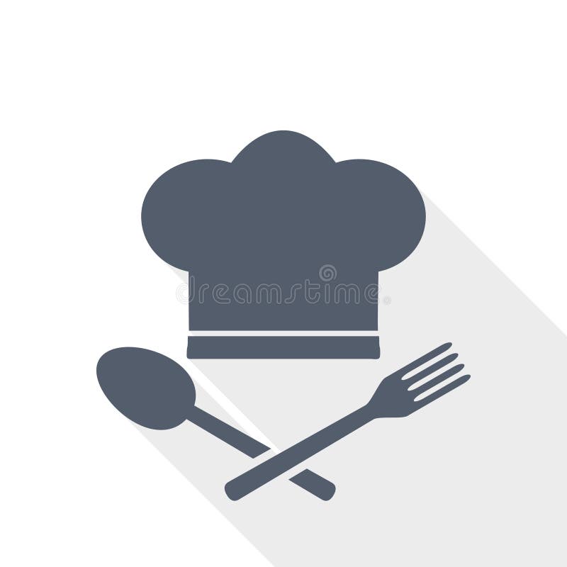 Chef Hat, Restaurant Menu Concept Flat Design Vector Icon Stock Vector