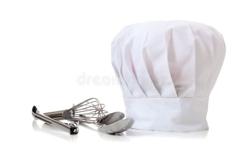 Chef Hat and utensils royalty free stock images