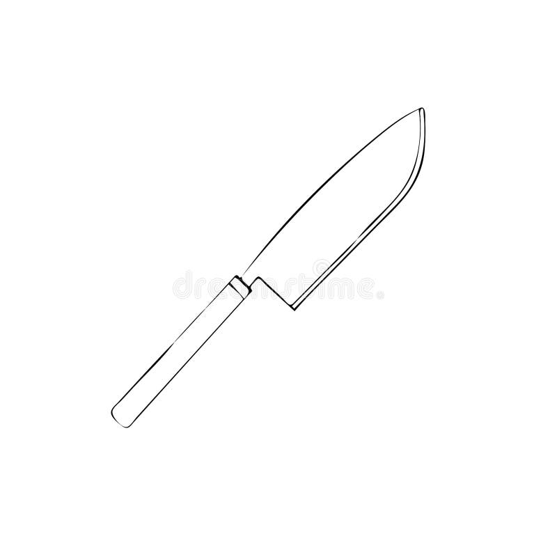 Chef Knife Cut Icon Illustration Vector Eps Stock Vector Illustration