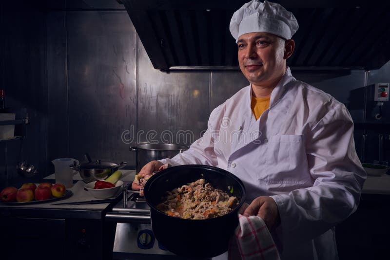 Chef-kokkok, groot ontwerp voor om het even welke doeleinden Het koken concept Keukenportret Gezond voedsel Het concept van het d stock foto Chef-kokkok, groot ontwerp voor om het even welke doeleinden Het koken concept Keukenportret Gezond voedsel Het concept van het d stock foto