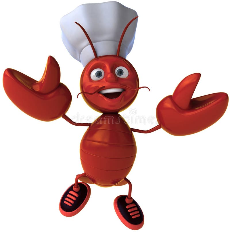 Cartoon Red Lobster Chef in Toque Cap Stock Vector Illustration of chef, character 56383978