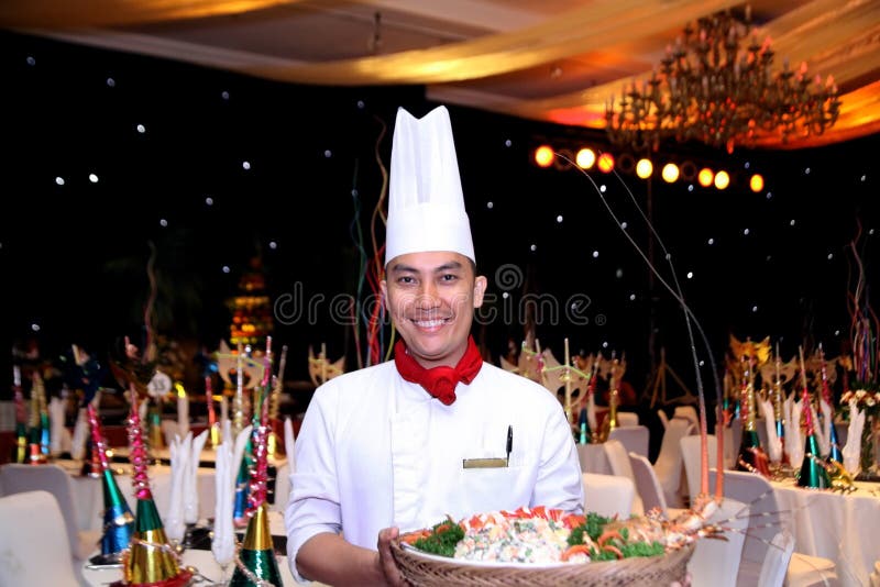 Chef in new year gala dinner