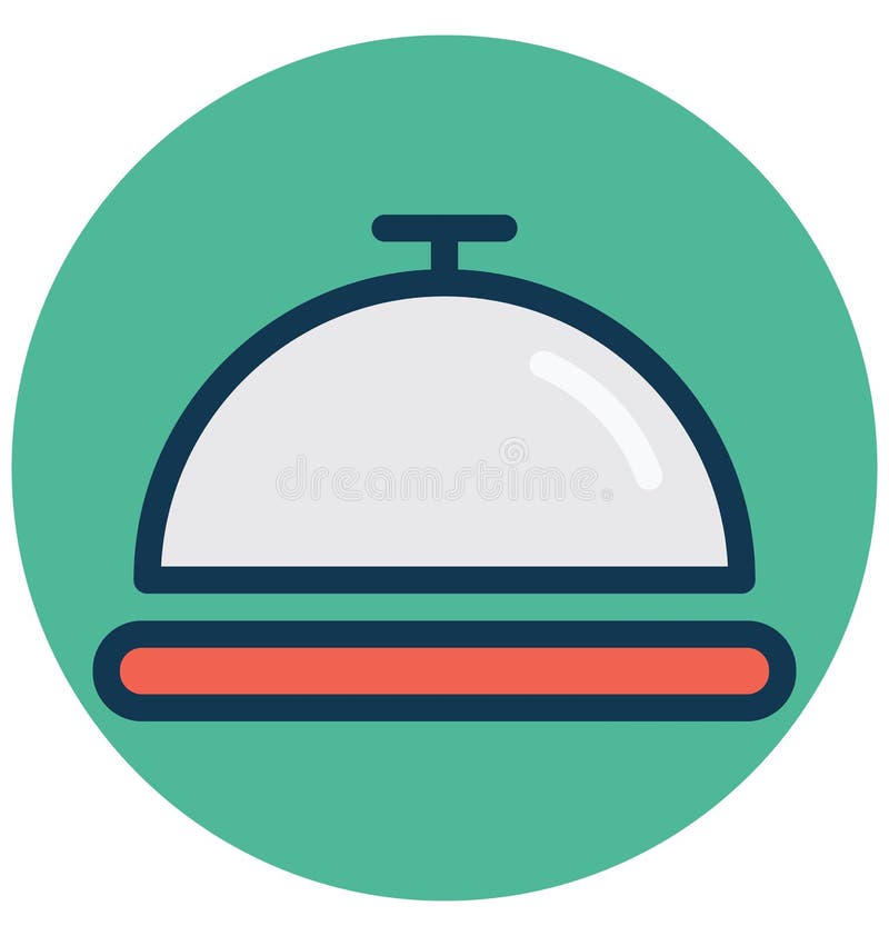 Chef platter, covered food Isolated Vector Icon that can easily Modify or edit Chef platter, covered food Isolated Vector Icon th vector illustration