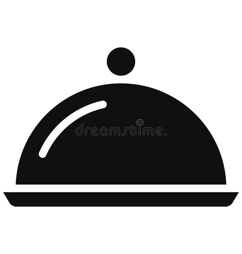 Chef platter, food platter Isolated Vector Icon that can be easily modified or edited vector illustration