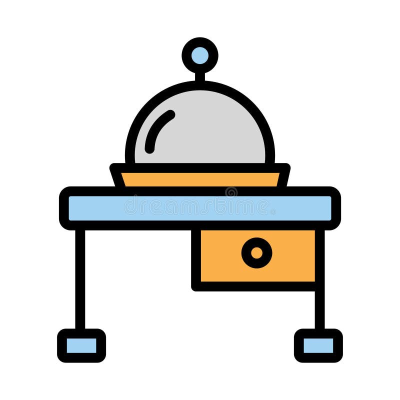 Chef platter Isolated Vector icon which can easily modify or edit royalty free illustration