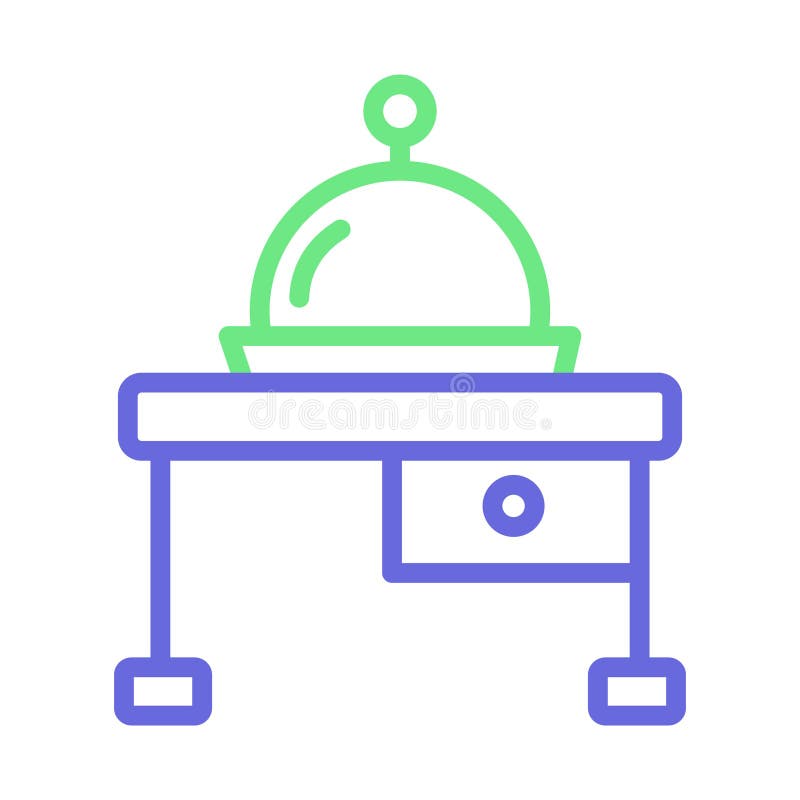 Chef platter Isolated Vector icon which can easily modify or edit royalty free illustration