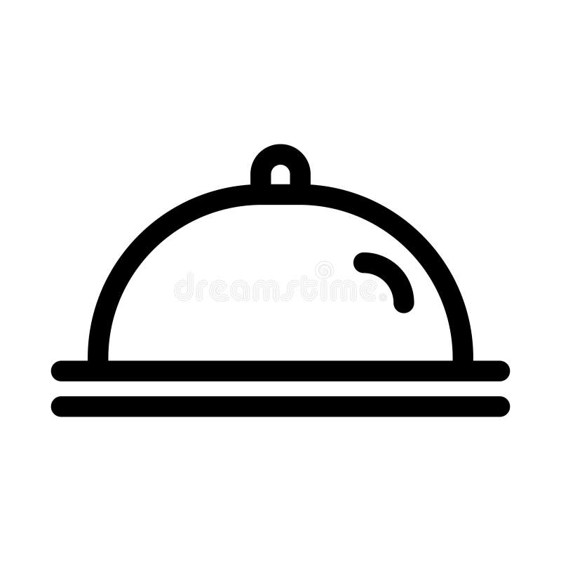 Chef platter line vector icon which can easily modify or edit stock illustration