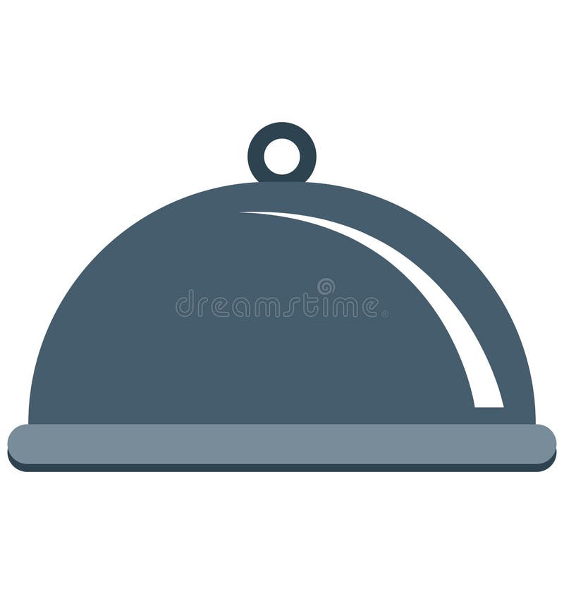 Chef Platter Vector Isolated Vector icons that can be easily modified and edit royalty free illustration