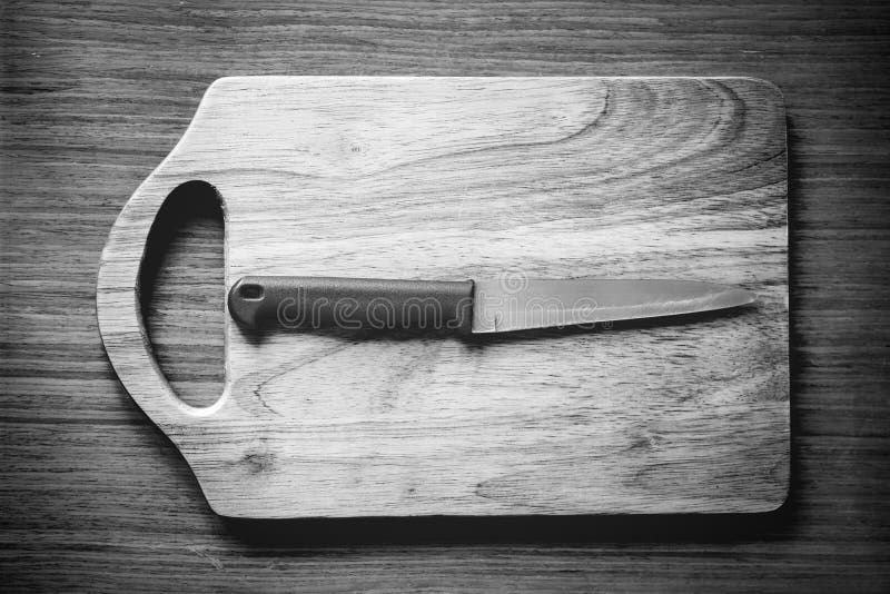 Chef`s Knife on a Cutting Board Stock Photo Image of metal, cooking