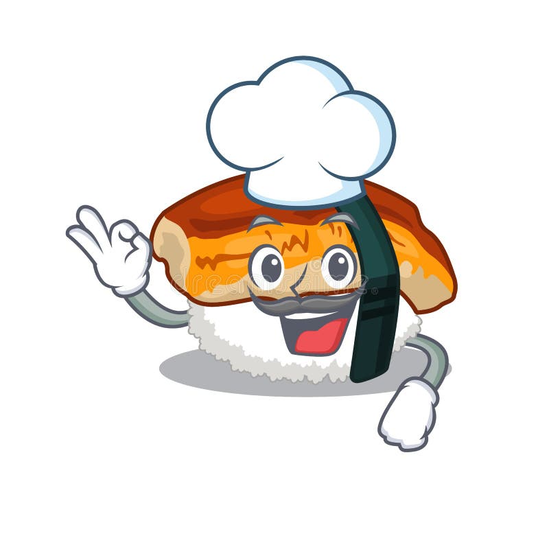 Japan Sushi Chef Cartoon Illustration Stock Vector - Illustration of