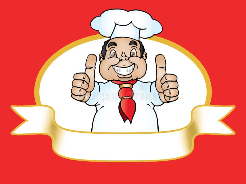 Happy Chef Cook Showing Thumb Up Stock Vector Illustration of cooking