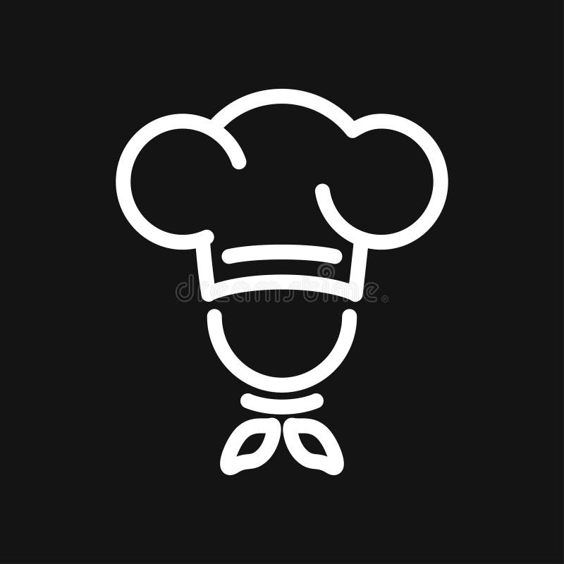 Chef Vector Icon in a Cooking Hat. Kitchen Logo Stock Illustration