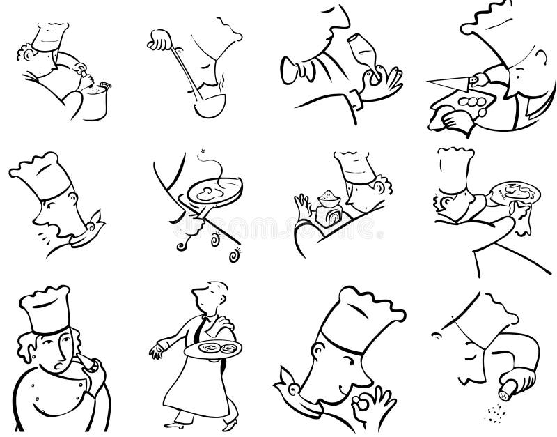 Chef work vector illustration