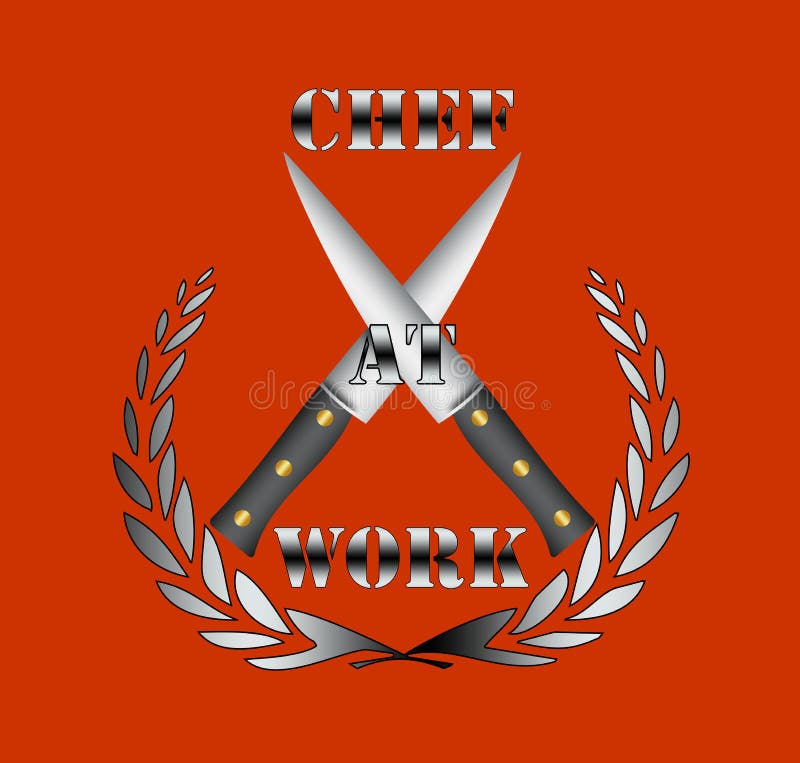 Chef at work. stock illustration